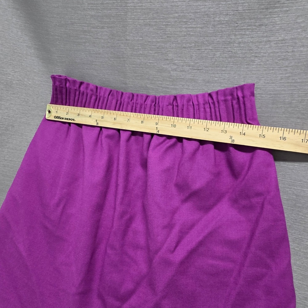 J.Crew Magenta Purple Wool Blend Elastic Waist A-Line Mini Skirt Womens Size 8 - Picture 4 of 5